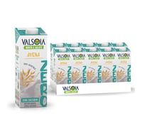 Valsoia - Bebida de Avena Cero Azúcar, Caja de 10 1000 ml Tetra Brik, 100% Vegetal, Sin Lactosa, con Calcio y Vitaminas, también ideal para Veganos y Vegetarianos, puede contener Trazas de Gluten