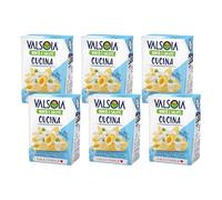 Valsoia, Crema Condisoia, Crema Ideal para Cocinar para Intolerantes a la Lactosa, Veganos y Vegetarianos, Versátil en la Cocina, 6 x 200 g