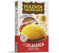 Valsugana, Polenta Rápida Amarilla, 375 g, con harina de maíz 100 % italiana al vapor, sabor clásico, listo en cuestión de minutos, sin gluten