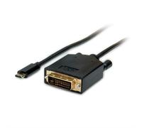 Value 11.99.5831 adaptador de cable de vídeo 1 m usb c dvi negro