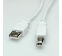 Value 11.99.8841 cable usb usb 2.0 4,5 m usb a usb b blanco