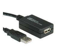 Value 12.99.1110 - Extensor de Cable USB (12 Metros), Negro