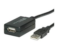 Value 12.99.1110 - Extensor de Cable USB (12 Metros), Negro