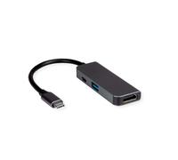 Value Adaptador de Pantalla USB Tipo C - HDMI + USB 3.2 Gen 1 A + Tipo C PD