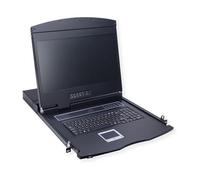 VALUE 19-Zoll-KVM-Switch 8-Port, Monitor 43 cm (17") TFT 1280 x 1024 4:3 con Teclado UK-Layout, Montaje Rack 1U, Referencia 26.99.0160
