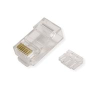 Value 21993062 Modular Plug Sin apantallamiento, Cat.6, 10 Unidades, Transparente
