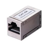 Value Acoplador RJ45 Cat6A STP blindado Carcasa metálica Conector de Red Acoplador de Cable LAN conexión 1:1 Adaptador Ethernet RJ45 Hembra a Hembra