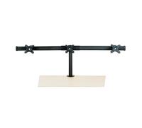 Value barra de soporte de triple brazo para lcd, negra, montaje en mes