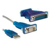Value cable convertidor de usb a serie, turquesa, 1,8 m