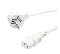 VALUE Cable de alimentación, Enchufe Recto IEC, Blanco, 0,6 m