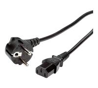 VALUE Cable de alimentación, Enchufe Recto IEC, Negro, 0,6 m