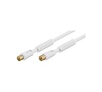 Value Cable de antena con ferrita ST/BU, blanco, 2,5 m
