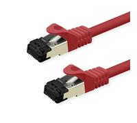 Value Cable de conexión S/FTP (PiMF) Cat.8 (Clase I), LSOH, Cable Trenzado, Rojo, 1 m