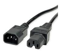 VALUE Cable de Red Enchufe IEC320/C14 - Toma C15, Negro, 3 m