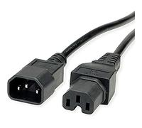 VALUE Cable de Red IEC320/C14 Macho - C15 Hembra, Negro, 0,5 m