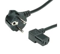 Value Cable de Red, Toma IEC acodada, Negro, 1,8 m