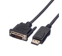 Value cable displayport, dp st - dvi (24+1) st, lsoh, negro, 1,5 m