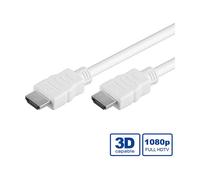 VALUE Cable HDMI 1 m, High Speed con Ethernet, Blanco (10.2 Gbit/s)