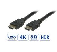 Value cable hdmi 2.0 2 m 4k/3d/hdr + ethernet, m/m, negro 3480x2160 60