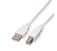 Value Cable USB 2.0, tipo A-B, blanco, 0,8m