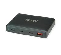 VALUE Cargador USB, 4 Puertos (1x USB-A, 3X USB-C), máx. 100 W