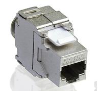 Value Cat.6a Keystone, RJ-45, shielded, toolless silver panel de parcheo - Bahía de entrada (RJ-45, shielded, toolless silver, Plata)