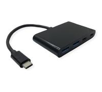 VALUE Concentrador USB 3.2 Gen 2, 4 Puertos (2X A+ 2X C), Cable de conexión Tipo C