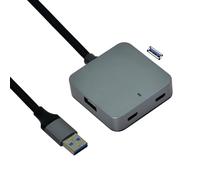 VALUE Concentrador USB 3.2 Gen1 de 4 Puertos (2X A + 2X C) con Cable alargador, Negro, 5 m