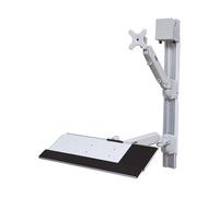 VALUE Estación de trabajo de montaje en pared con pistón neumático, capacidad 10 kg