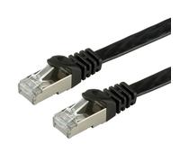 Value ftp cat.6 flat network cable, black 2 m cable de red negro f/utp