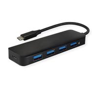 VALUE Hub USB 3.2 Gen 1, 4X, Cable de conexión Tipo C