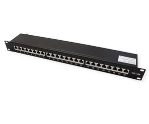 Value Panel de conexión Cat.6A (Clase EA) de 19", 24 P, apantallado, Negro