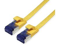 Value Patch Cord Cat.6A (Clase EA) FTP, extraplano, Amarillo, 0,5 m