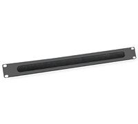 VALUE RAL9005 - Pasacables (19", 1 U, con Junta de Cepillo), Color Negro