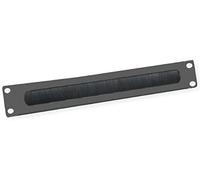 VALUE RAL9005 - Pasacables (19", 2 U, con Junta de Cepillo), Color Negro