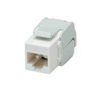 Value roline cat.6 keystone, rj-45, unshielded, light grey - bahía de