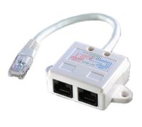Value roline t-adapter cat. 5e, utp rj45 plug jack blanco - adaptador