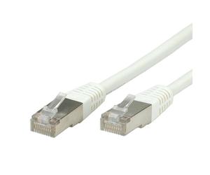 Value s/ftp (pimf) patch cord, cat.6, white 1 m cable de red blanco