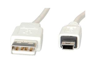 VALUE Secomp 11.99.8730 - Cable USB (3 m, USB A, mini USB B, 2.0, conector macho/conector macho), color blanco