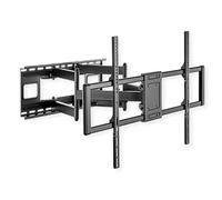VALUE Soporte de Pared para TV, Flexible, < 120 kg, < 304,8 cm / 120", Negro