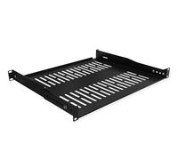 VALUE Soporte para Equipos de 19 Pulgadas, 1 U, Profundidad: 400 mm, máx. 25 kg, Forma en U, Negro