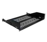 VALUE Soporte para Equipos de 19 Pulgadas, 2 U, Profundidad: 350 mm, máx. 25 kg, Forma en U, Negro