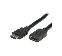VALUE ST-BU Cable HDMI High Speed con Ethernet 1 m, Extensión Macho a Hembra, 3D, 10.2 Gbit/s, Negro, Magnéticamente Blindado