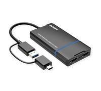 VALUE USB Display Adapter, USB tipo A+C - 2x HDMI