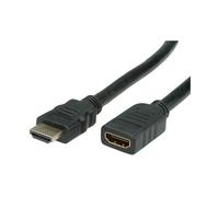 VALUE Verlängerungskabel HDMI High Speed con Ethernet, 5 m, Referencia 11.99.5577, Negro, Conexión Macho/Hembra, 3D, ARC, 10.2 Gbit/s