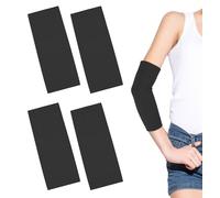 ValueBargain 2 pares de protectores de tatuaje para antebrazo, mangas deportivas de nailon y elastano, color negro, sin costuras, flexibles, transpirables y con protección UV para cobertura de