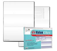 ValueChex Papel de cheques seguro UV - Stock de cheques en blanco - Cheque comercial en la parte superior, lienzo, 55 unidades