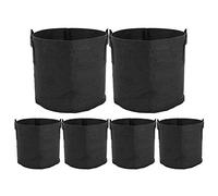 ValueHall Bolsas de Cultivo Saco para Plantas 6Pcs Contenedor de Macetas de Tela no Tejida Bolsa de Siembra para Flores Vegetales Patata Zanahoria Tomate Growing Bag V8020 (37 L)