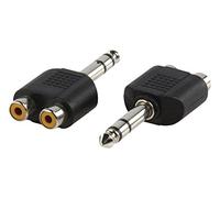 Valueline AC-011 Adaptador de Cable RCA 6,35mm Negro