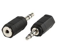 Valueline AC-025 - Adaptador de audio Estereo Jack 2.5mm Hembra a Jack 3.5mm Macho (Negro)